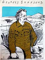 Affiches Brassens Dessin de Roger Brunel