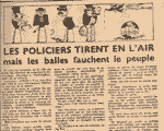 Les policiers tirent en l'air, mais les balles fauchent le peuple