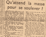 Qu'attend la masse pour se soulever ?