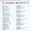 Discographie Georges Brassens 45 TOURS - 17 CM - 2 TITRES